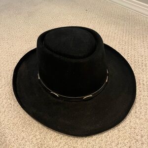 Royal Flush Stetson Black Felt Gambler Hat Size 6 7/8